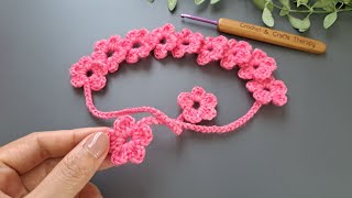 So Pretty💯👌  DIY crochet flower headband