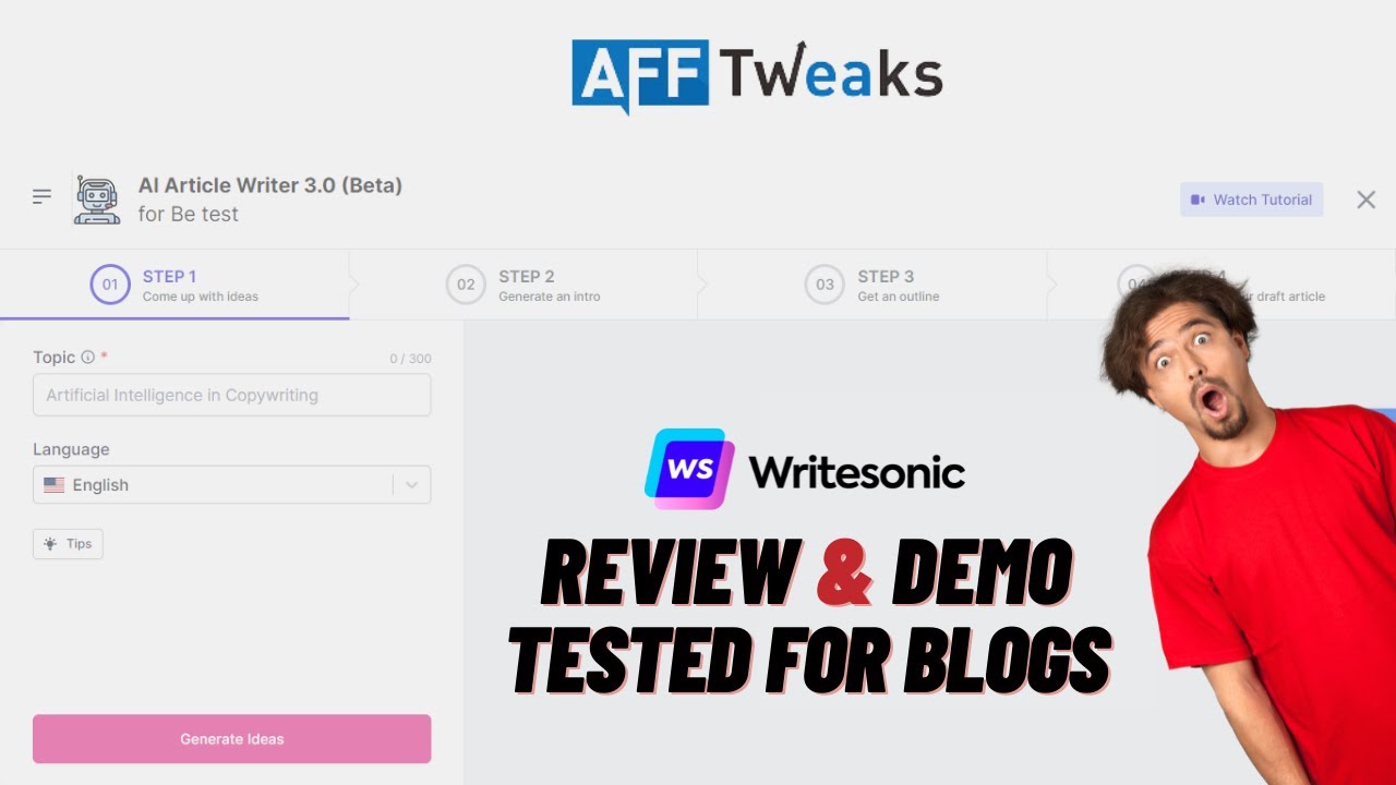 Writesonic Review and Tutorial | The Ultimate Guide To Writing With Writesonic | COUPONS INCLUDED