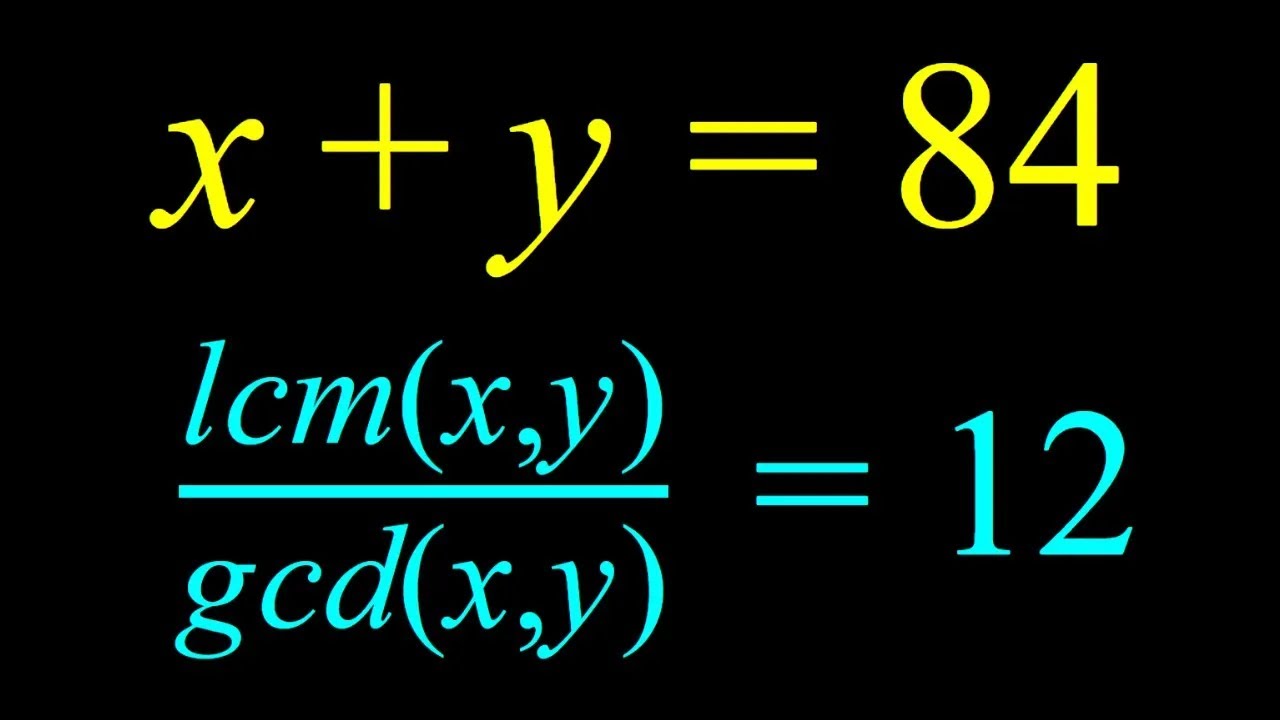 I Solved a System of Equations with LCM and GCD - YouTube