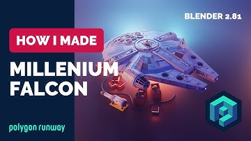 Star Wars Millenium Falcon in Blender 2.8 - Low Poly 3D Modeling Timelapse Tutorial