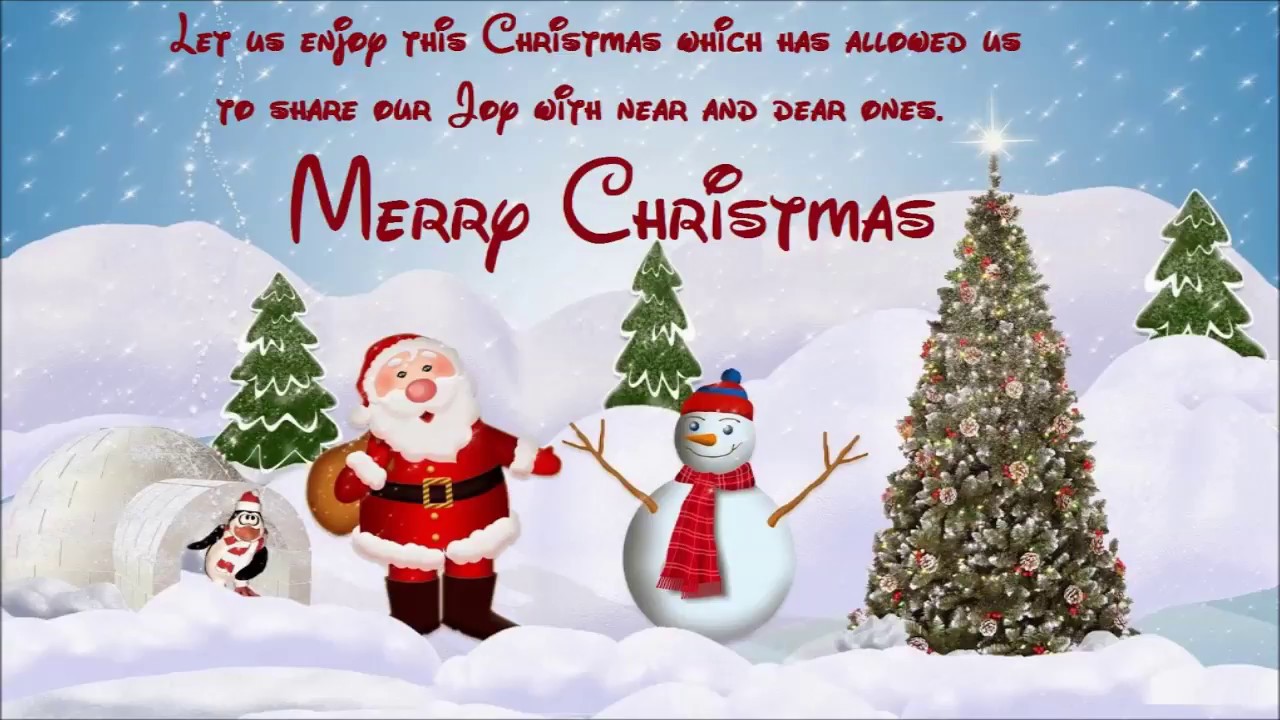 Best Merry Christmas Animation Video, Christmas wishes,Greetings card,  Christmas 2017, Free download - YouTube