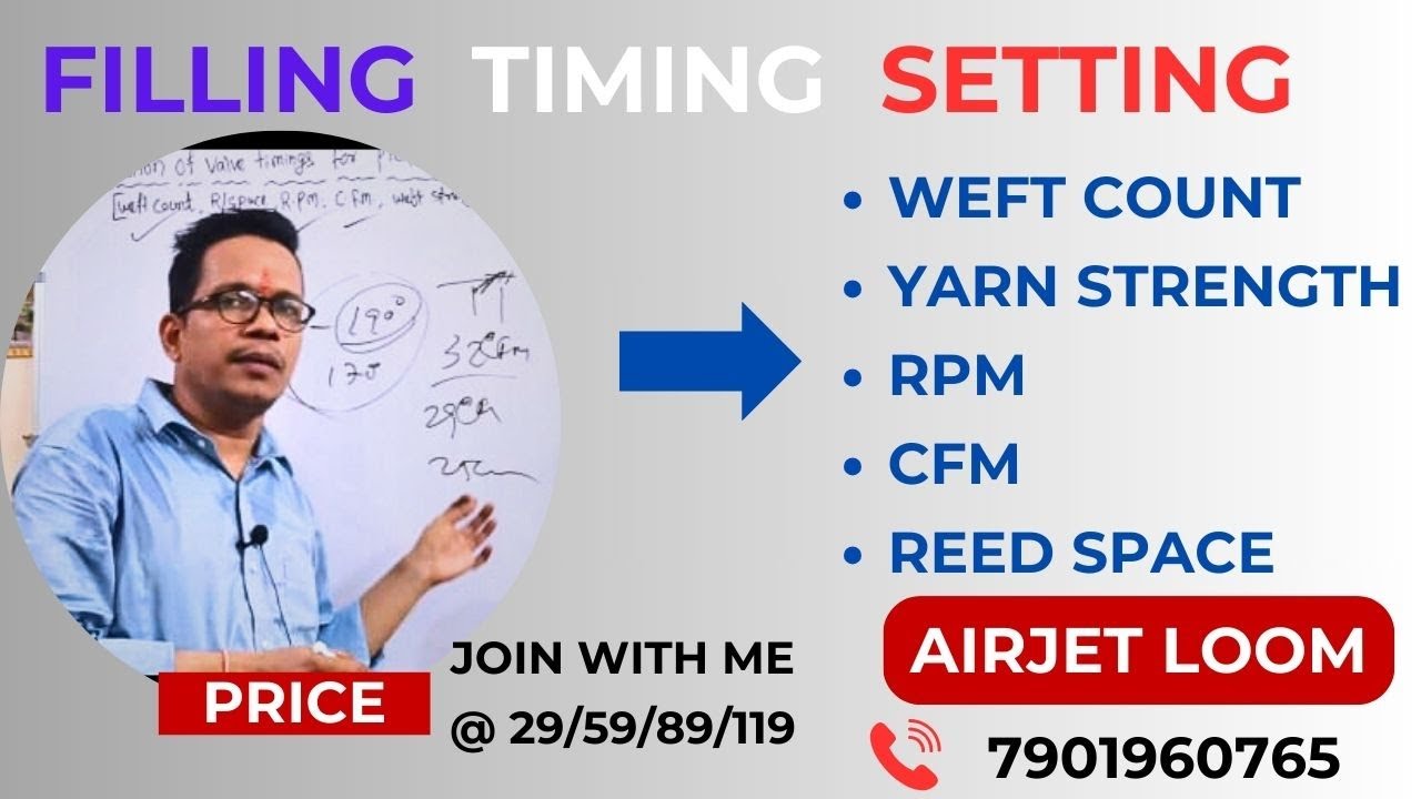 Loom Timing Method Filling timing setting in AirJet loom. #fillingtiminginloom#airjetloom ...