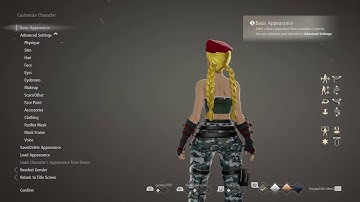 CODE VEIN Character creation Cammy (Street Fighter V)