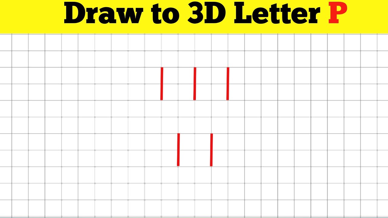 How to draw 3D Letter P Step by Step 2023 | 3D Letter Trick's - YouTube
