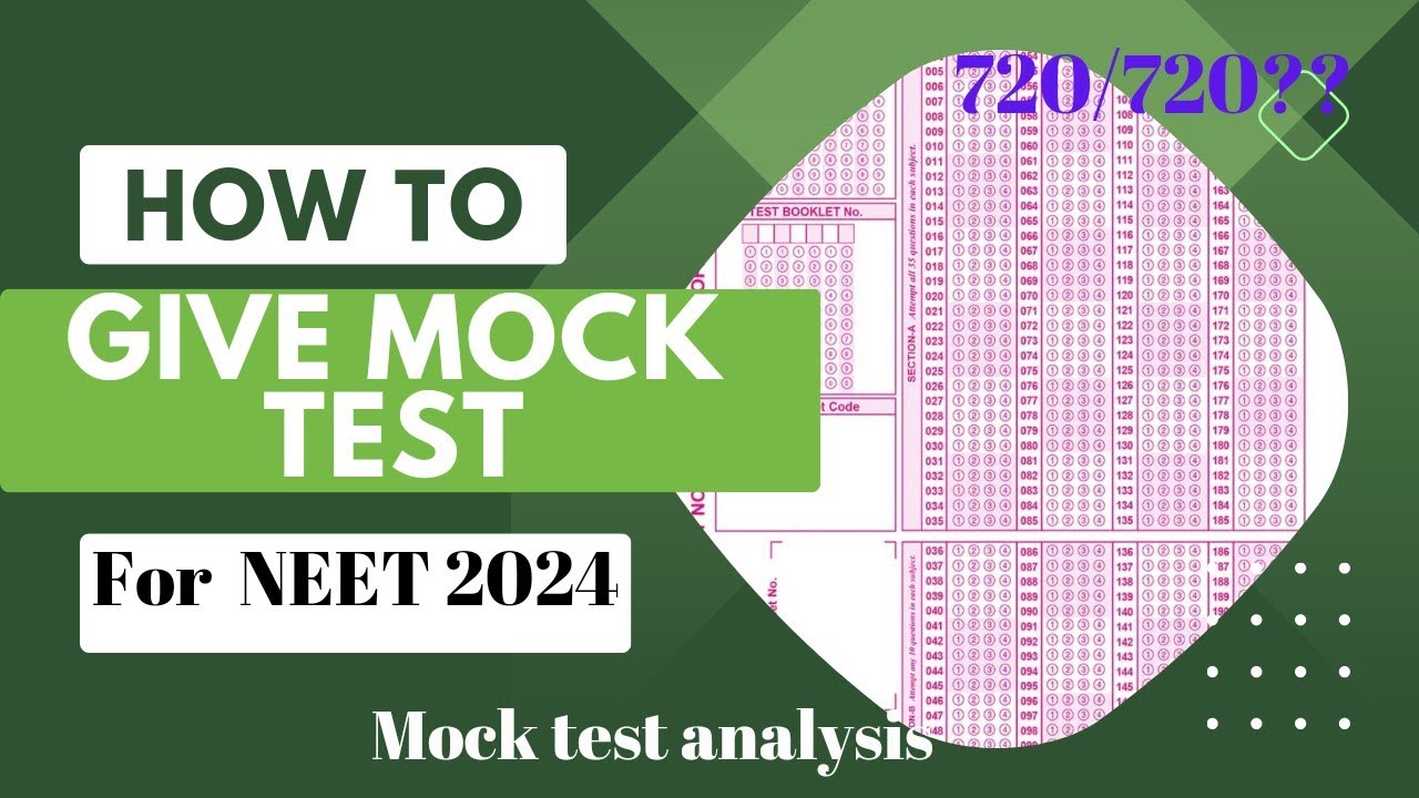 How to give mock test for NEET 2024| mock test analysis | #neet2024 # ...