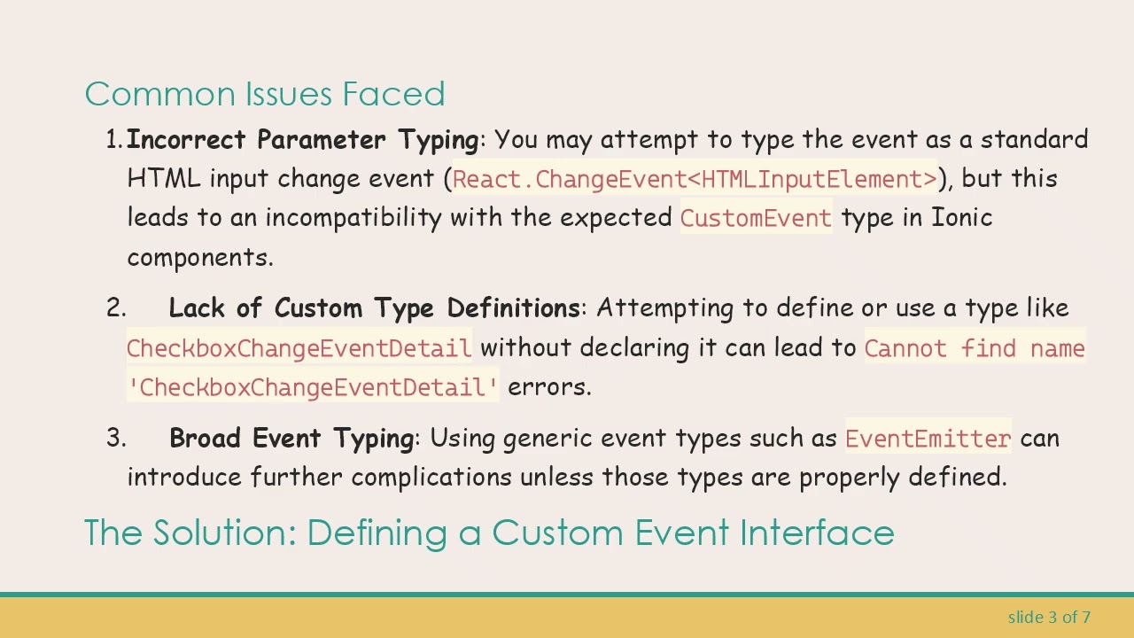 How to Properly Type the onIonChange Event Handler in Ionic React Using TypeScript