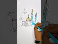 beautiful masjid drawing#falak #subscribe