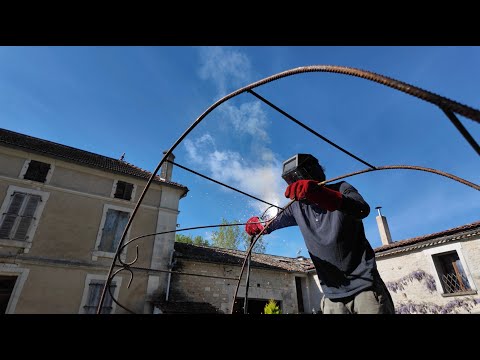 French Country Garden: DIY Metal Garden Arch and Plant Supports for Vertical Growing | Episode 4