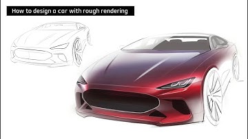 how to design a car with rough rendering with iPad (feat. Procreate)  자동차 렌더링