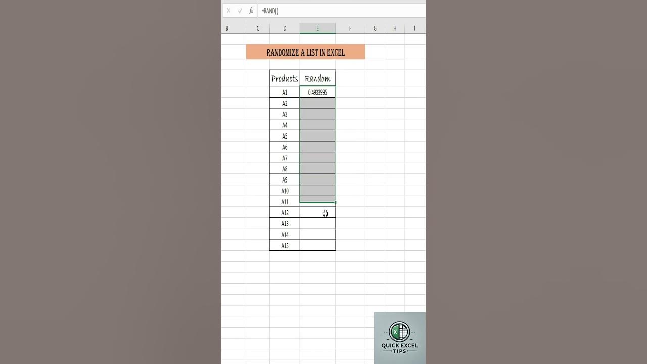 Create a randomized list in excel with ease exceltips 