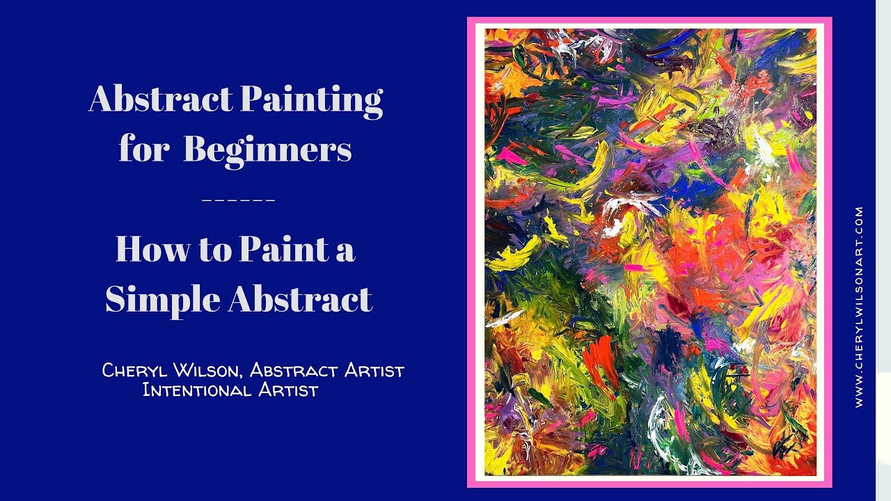Abstract Painting for Beginners / Demonstration in Acrylics / Easy