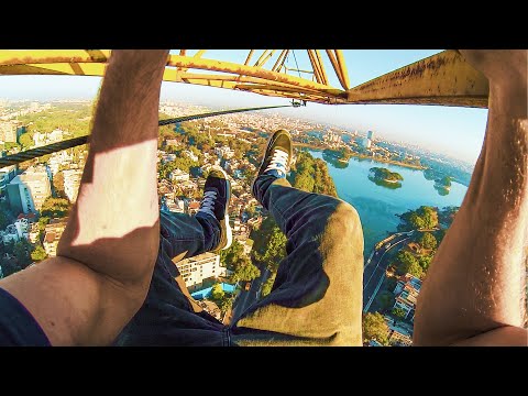 HANGING From A 100 Meter Crane in India *RAW*