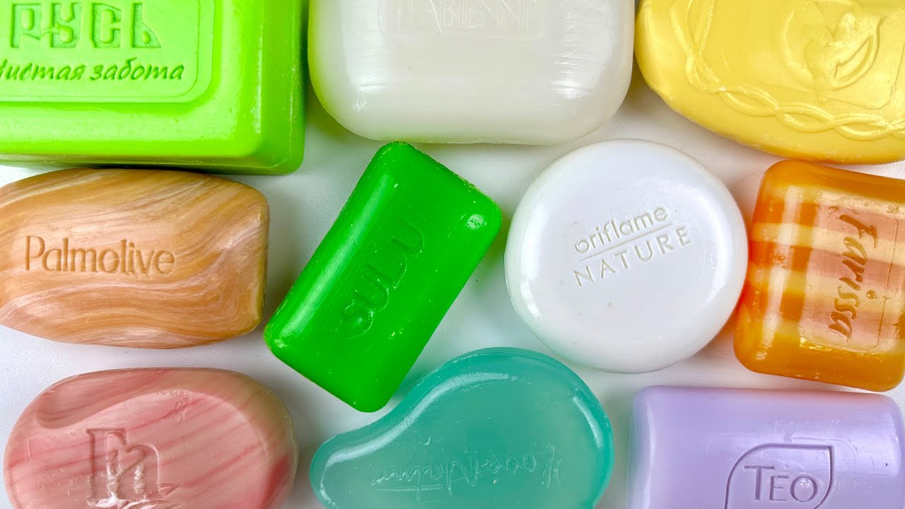 ASMR Carving colored soap. Soothing cutting soap | ASMR Soap.