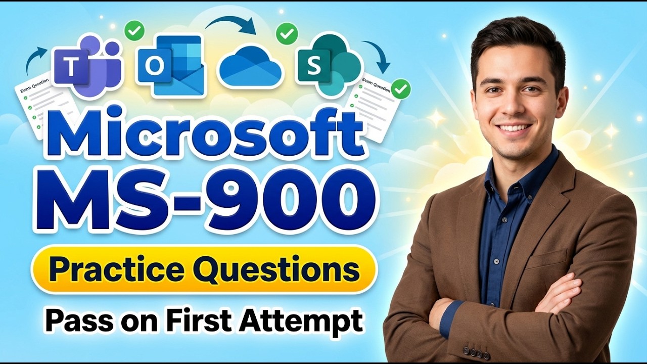 MS-900 Questions: Microsoft 365 Fundamentals Practice Exam - YouTube