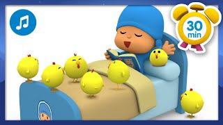 🛏️ MÚSICA INFANTIL do POCOYO -Dez na cama [ 30 minutos ] | Karaoke e desenhos animados para Crianças