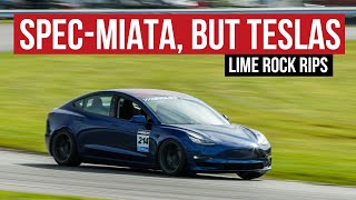 Ripping a Track-Prepped Tesla Model 3 Around Lime Rock Park