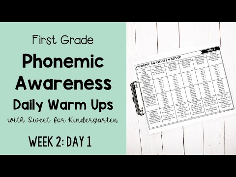 First Grade Phonemic Awareness Week 2 Day 1