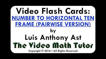 Video Flash Cards: NUMBER TO HORIZONTAL TEN FRAME (PAIRWISE VERSION)