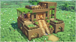 ⚒️ Minecraft | How To Build a Simple Survival Wooden House 🏡