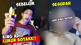 KING ADI CUKUR BOTAK + UNBOXING GOLD PLAY BUTTON CUYY!! (King Adi Face Reveal)