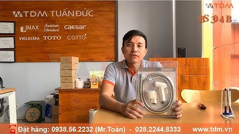 TDM.VN | Đập hộp vòi xịt vệ sinh Caesar BS304B dây xi, tay sen nhựa trắng chính hãng cực bền