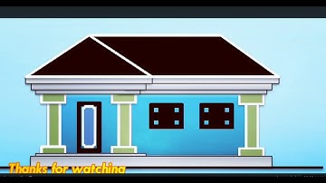 Microsoft Word Fast draw  A simple house in Microsoft Word