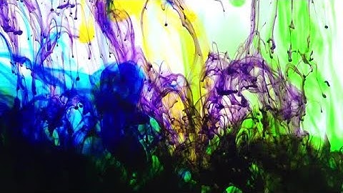 Multi-Color Ink Flowing Down Abstract Stock Video