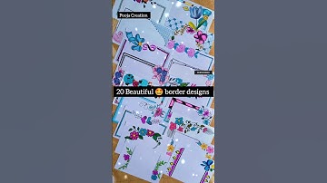 20 Beautiful border designs/Assignment front page design/Project Work Designs #love #project #shorts