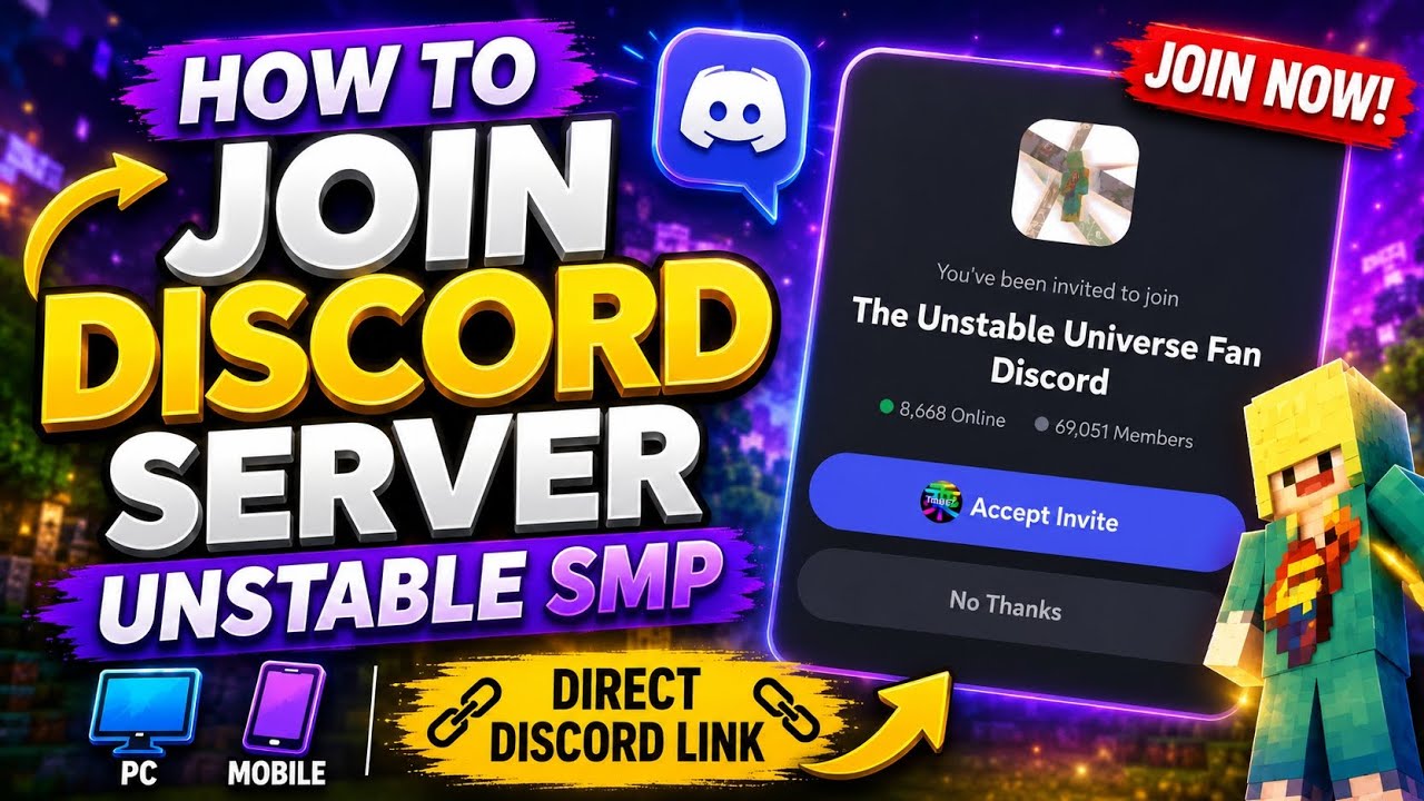 How to Join Unstable SMP Discord Server - YouTube