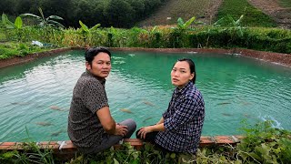 The first day of releasing fish into the new pond - Joy after days of hard work. Ly Vy Ca 