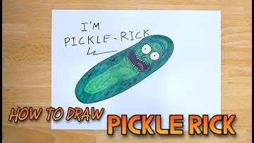 How to Draw Pickle Rick | Rick and Morty Step by Step Drawing