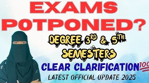 Degree Exams postponed ? OSMANIA UNIVERSITY | Degree 3rd & 5th sem exams postponed ? | Latest update