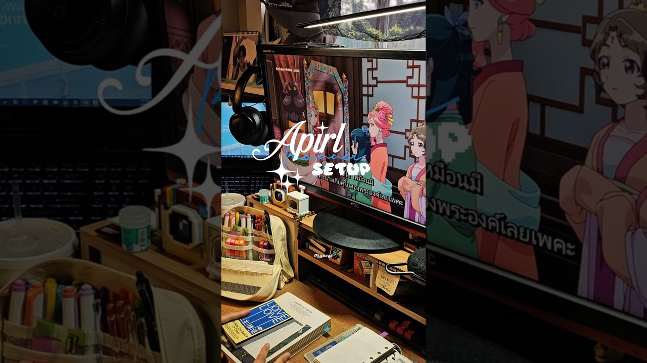 My Planner April Month Cover 📔✨💙🧡🌼 