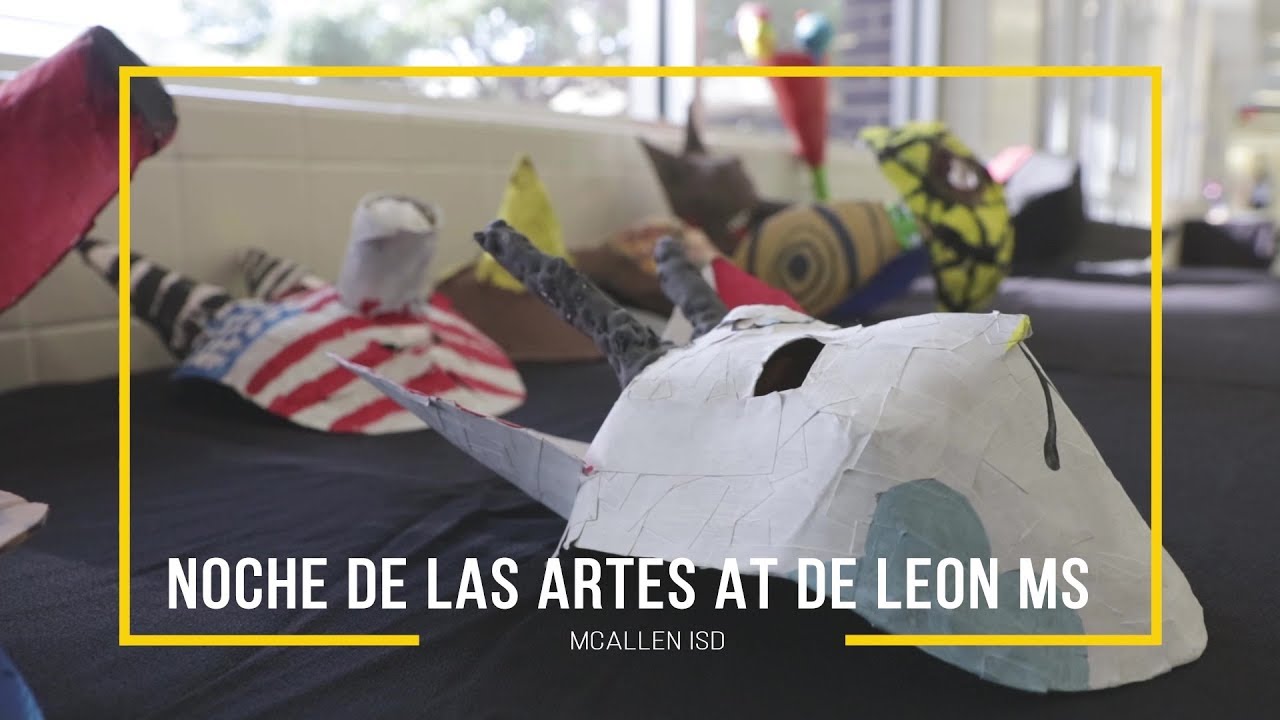 De Leon Middle School students showcase art! McAllen ISD YouTube