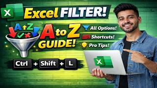 99% Log Excel Filter Galat Use Karte Hain ❌ | Excel Filter Full Tutorial + Shortcuts | #excel