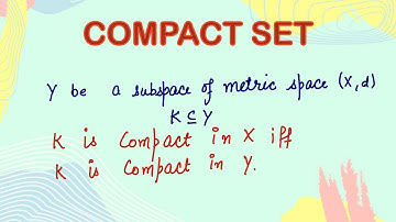 subset of subspace Y is compact in Y iff Compact in X | Real analysis | Topology | Compactness