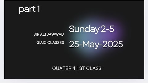 Sunday 2-5 Sir Ali Jawad GIAIC–1st class  Getting Started with Agentic AI (Quarter 4)