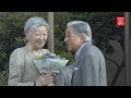 Emperor Emeritus Akihito and Empress Emerita Michiko visit tennis court