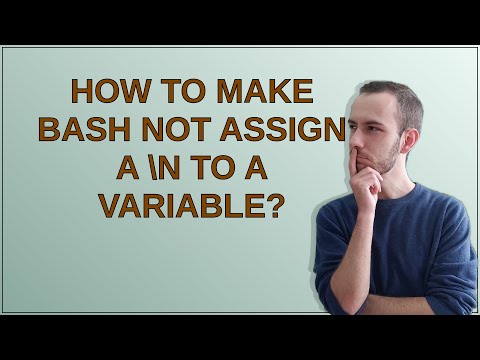 Unix: How to make bash not assign a n to a variable?