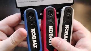 I bought the Kobalt Folding Hex Key Set from Lowe's 