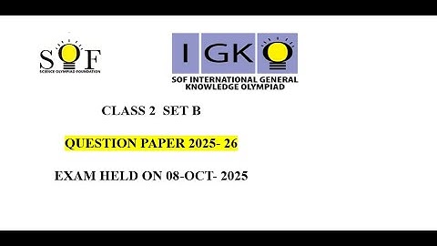 IGKO#General#Knowledge#Olympiad#grade#Class#2#solved#question paper#set#B#2025#2026