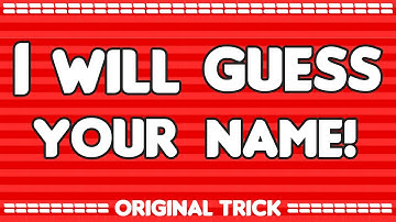 I will guess your NAME! - Original Math Trick - (2017)