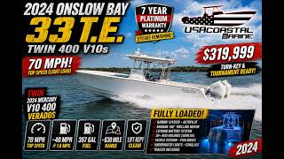 2024 Onslow Bay 33TE 70MPH $319K! Twin 400 V10s #BoatForSale #onslowbay #CenterConsole #forsale