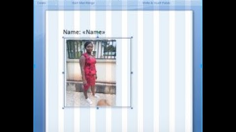Insert Image Using Mail Merge From Excel to Word Document