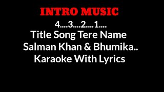 Tere Naam title song karaoke  with female voice
