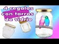 Ideas fáciles para frascos de vidrio decorados ❤️ Manualidades reciclaje regalos con frascos