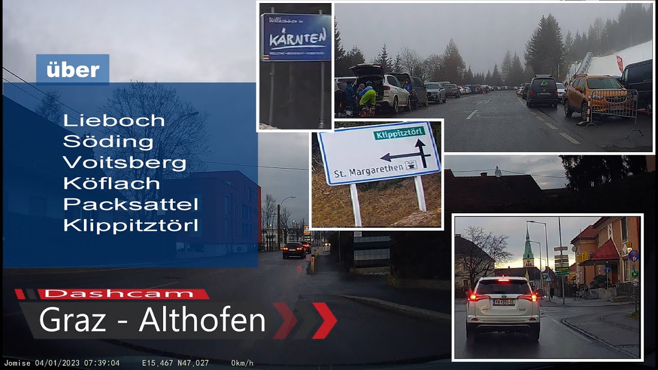 Dashcam GRAZ   Voitsberg   Köflach Pack   Klippitztörl   ALTHOFEN