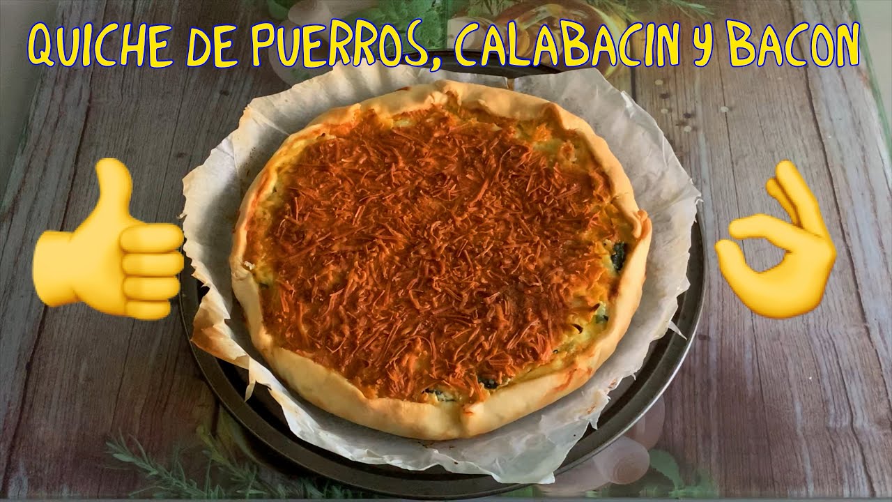 Quiché de Puerros, Calabacín y ¡¡ BACON !! ( con Thermomix )