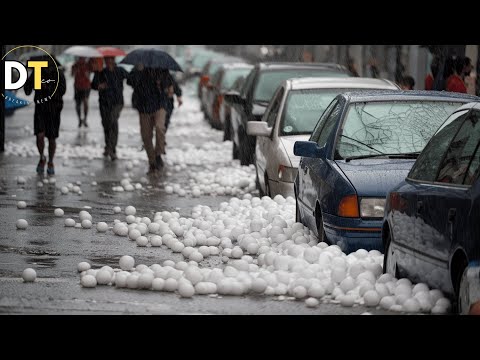 Severe hailstorm paralyzes Catalonia, Spain! Alcarràs and Lleida covered in ice