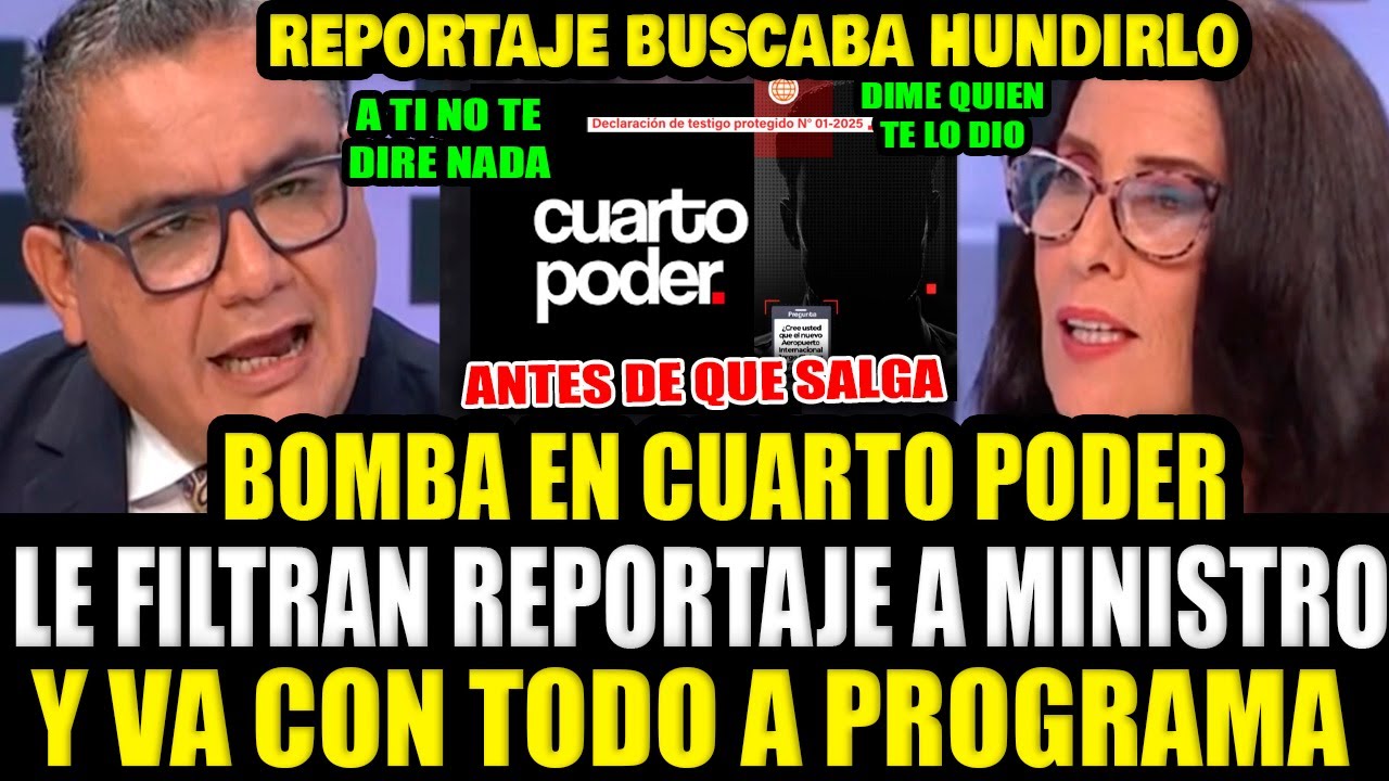 BOMB4 EN CUARTO PODER! LE FILTRAN REPORTAJE A MINISTRO SANTIVAÑEZ Y ...